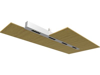 Luminaire linéaire LED Encastré avec garniture à persiennes LUZ, 2835 LED, 90lm/W