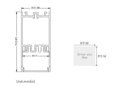 Luminaire linéaire LED monté en surface à persiennes réflecteur 15°/30° / 45° SLIM