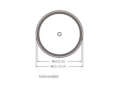 Luminaire linéaire LED suspendu rond 360°, O600610P